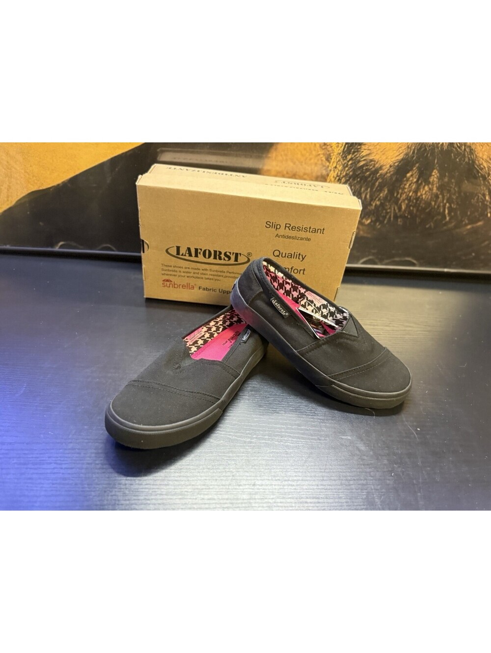 LaForst Dade Women’s 7 M Black Slip Resistant Work Shoes NWT Box